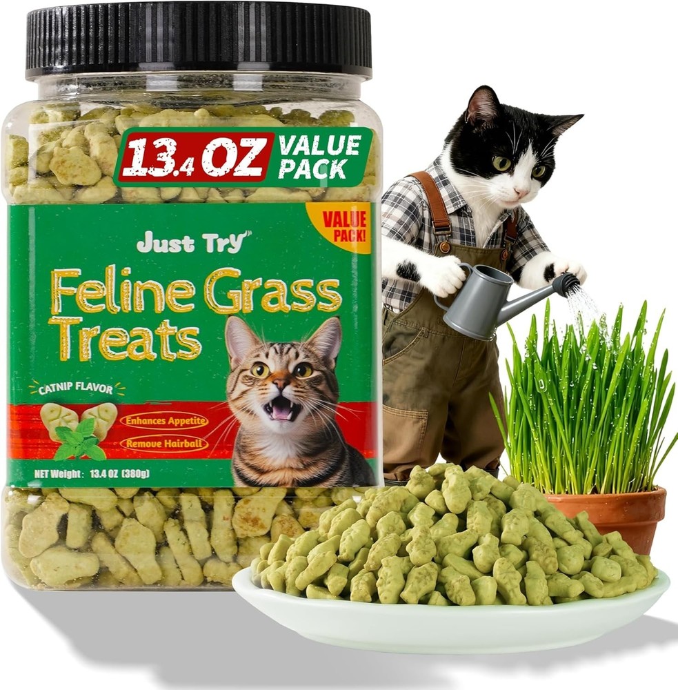 13.4 OZ Cat Treats for Indoor Cats Hairball Control Natural Salmon Healthy Cat G