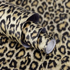 17.7″ x 196″ Leopard Print Contact Paper Peel and Stick Shelf Liner Peel and …