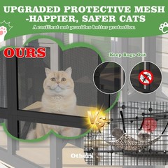 Cat Catio, Cat Window Perch for Large Indoor Cats with 4 Jump Platforms