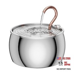 Cat Water Stainless Steel -2.5L/84oz Gooseneck Kitty Cat for Drinking Fountain
