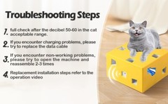 Smart cat electric toy, USB charging, upgraded mole cat interactive game.