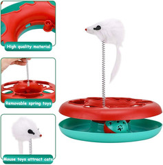 Cat Toys, Cat Toys for Indoor Cats,Interactive Kitten Toys Roller Tracks with C