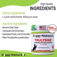Doggy Naturals L Lysine Supplement for Cats 100g Poultry Fish Flavor Oral Gra…