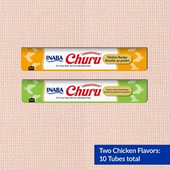INABA Churu Cat Treats, Lickable, Squeezable Creamy 1 Count (Pack of 10)