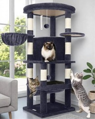 Corner Cat Tree Large Cats 66inch Tall Curved Series Large Cat Tower Multiple
