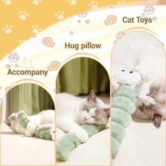 KIROYAL Cat Toys Pillows 3 Pack, Large 15.96” Kicker Large, Solid color