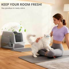 Stainless Steel Cat Litter Box, Cat Litter Box, Easy to Clean Metal Cat Box -…