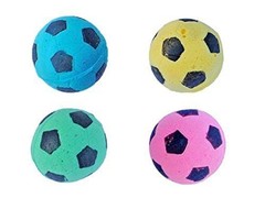 PETFAVORITES Cat Toy, Foam Sponge Soccer 12 Pack, Pink, Yellow, Blue, Green