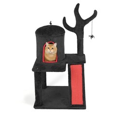 25-50in H Halloween Gothic Cat Scratching Post Indoor Multi-Style Activity House