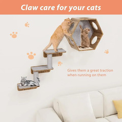 Cat Scratching Mat Trimmable Cat Carpet with Self-Adhesive Cat Scratching Carpet