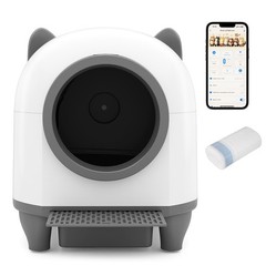 Self-Cleaning Litter Box for Multi-Cat & Senior Cats Home, 21Gal Large Capacity