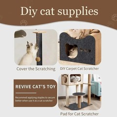 Trimmable Cat Scratching Mat Self Adhesive Furniture Protector Carpet Pad Sofa*