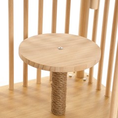2 Tiers Cat House Wooden Large Cat Villa, Double Door Cat Cage with Wheels