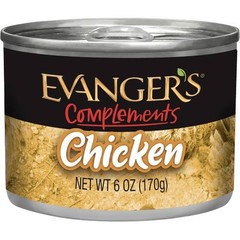 Evanger’s Complements Grain Free Chicken Dog & Cat Food Topper 6 oz. 3-Pack