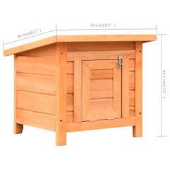Cat House Cat Cage Cat Cabin for Outdoor Garden Solid Pine and Fir Wood vidaXL