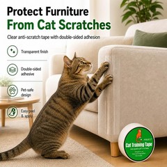 Anti-Scratch Tape for Furniture – Stop Cats from Scratching Couch, Chair Corners