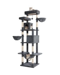 Cat Tree, 81-Inch Tall Cat Tower with Scratching Post, Plush Multi-Level Cat …