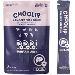 Choolip Squeeze Vita Stick Brain Support Lickable Cat 3.7 Ounce (Pack of 1)