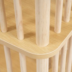 2 Tiers Cat House Wooden Large Cat Villa, Double Door Cat Cage with Wheels