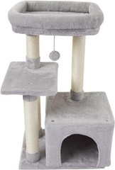 Cat Tree Indoor Condo Sisal Scratching Posts Platform Play House Grey