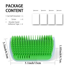 Cat Pet Self Groomer Brush Wall Corner Grooming Massage Comb Toy & Catnip