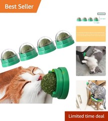 Irresistible Catnip Wall Toys for Cats – Dental Care Chew Balls Included