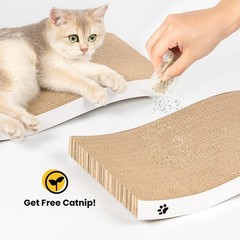 Double Sided Cat Scratcher Cardboard Scratch Pad with Catnip Included