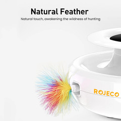 2 in 1 Smart Cat Toys Automatic Feather Fun Ball Toy Set for Cat Dog 5 Modes Ele
