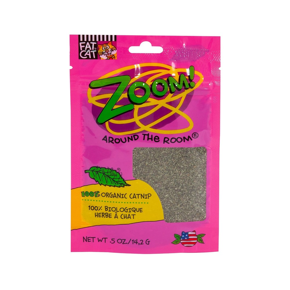Petmate Organic Catnip – Hoots Zoom Around the Room 0.5oz pouch, Multicolor