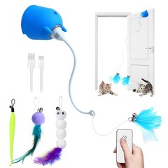 Cat Toys Interactive for Indoor Cats, Rechargeable Toy Hanging Standard, Blue