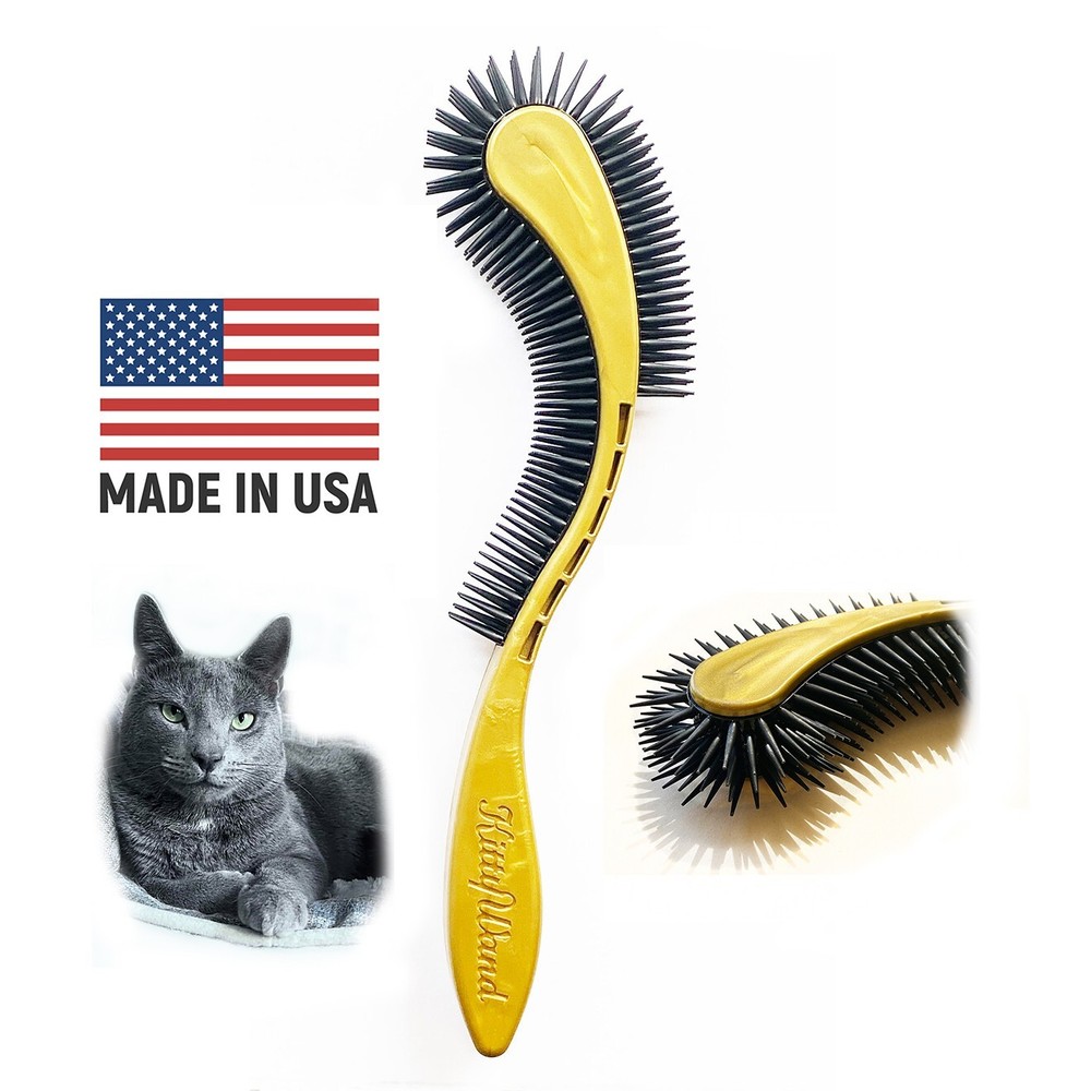 KittyWand, Made In USA. Cat and Dog Grooming Brush. Stress-Free and Comfortable.