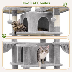 Big Cat Tower for Indoor Cats, 80Inch Cat Tower for Multiple Adult Cats XXL Cat