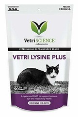 VetriScience – Vetri Lysine Plus, Immune Support Supplement for Cats (90 Chews)
