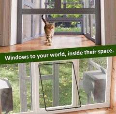 New 70 Inch Catio Outdoor Cat Enclosure, Large Cat House for Outdoor Cats