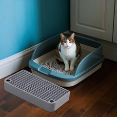 Cat Ramp Litter Box Step Cat Litter Station with Filter Function active