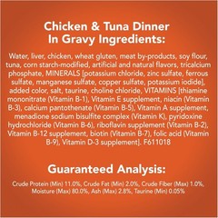 Savory Chicken & Tuna Dinner in Gravy – Complete Nutrition for Cats – 5.5 oz