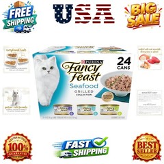 Purina Grilled Wet Cat Food Seafood Collection in Wet Cat Food Variety Pack -…