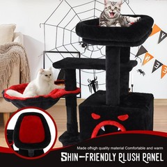 Gothic Cat Tree for Indoor Cats Large Adult, 40.5″ Goth Cat Trees Tower with …