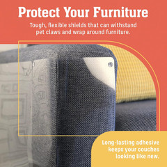 10 Pack XL anti Cat Scratch Furniture Protector – Couch Protector from Cat Claws