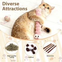 KIROYAL Cat Toys Pillows 3 Pack, Large 15.96” Kicker Large, Solid color