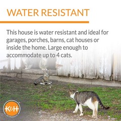 K&H Pet Products AFrame Heated Outdoor Cat House for Outside Pets in Winter, …