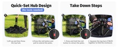 Catio Outdoor Cat Enclosure Pop up Cat Tower Tent Cat Playpen w/Breathable Mesh