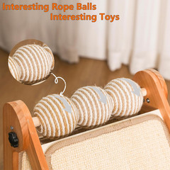 Cat Scratcher, 23.6 Inch L Shape Foldable Cat Scratching Post Pads Wall and Couc