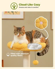 PAWZ Road Cat Tree Tower Scratching Post with 2 Condo Hammock and Flower Perch