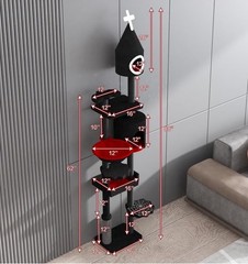 88” H Tall Gothic Cat Tree, Cat Condo, Cat Tower