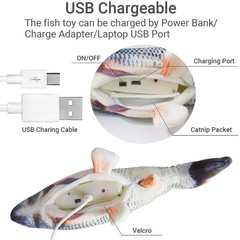 2 Pack Electric Moving Fish Cat Toy – Realistic Plush Simulation Dancing…