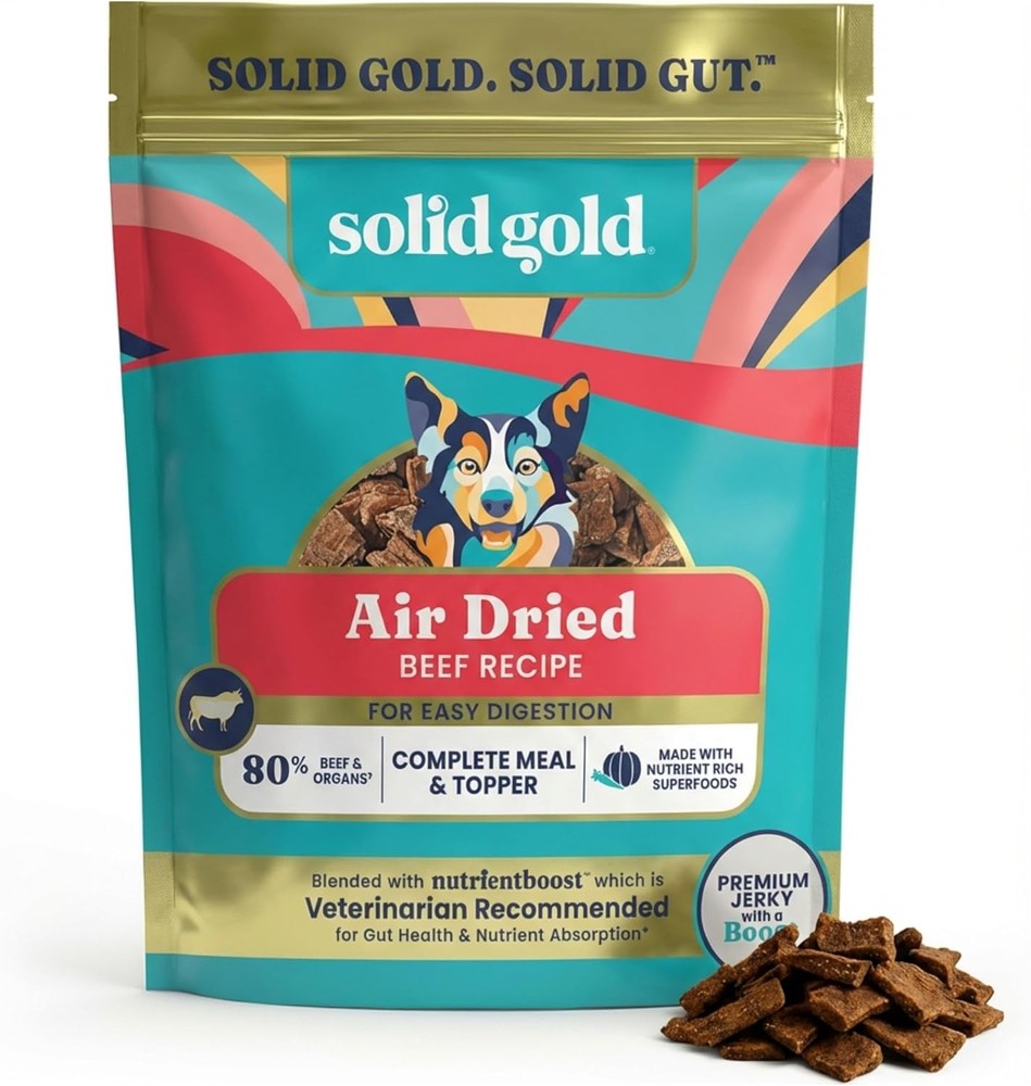 Solid Gold Air Dried Dog Food Toppers for Dry Food – Healthy Dog Treats w/Real B