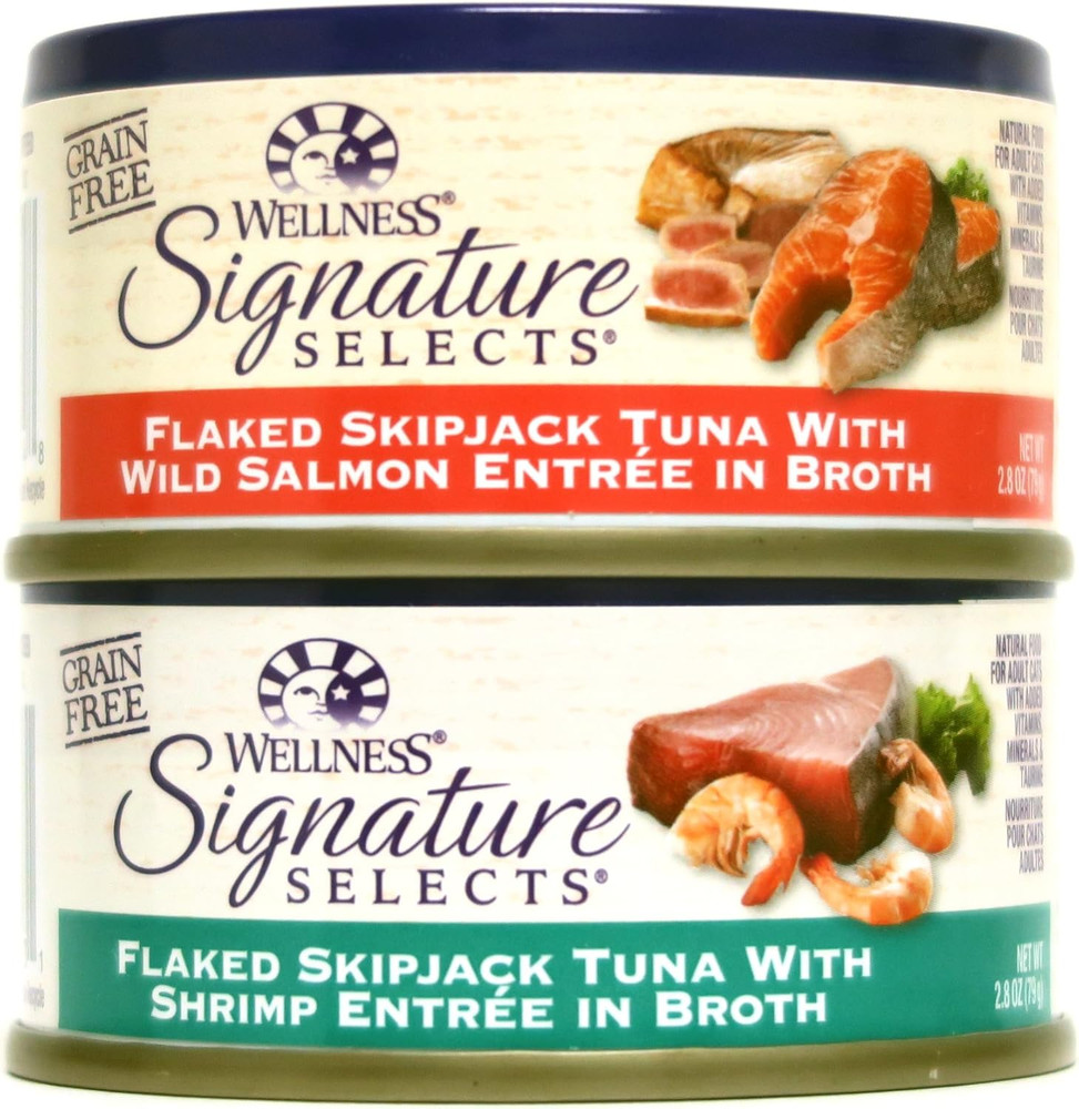 Wellness Natural Grain Free Signature Selects Flaked Wet Cat Food Variety Pack B