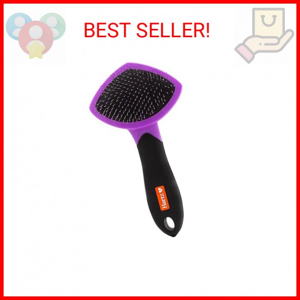 Hartz Groomer’s Best Small Slicker Brush for Cats and Small Dogs, Black/Violet,
