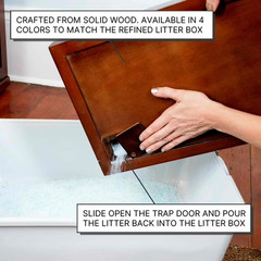 The Refined Feline Litter Catch Enclosure for the Refined Litter Box, BLACK-NEW